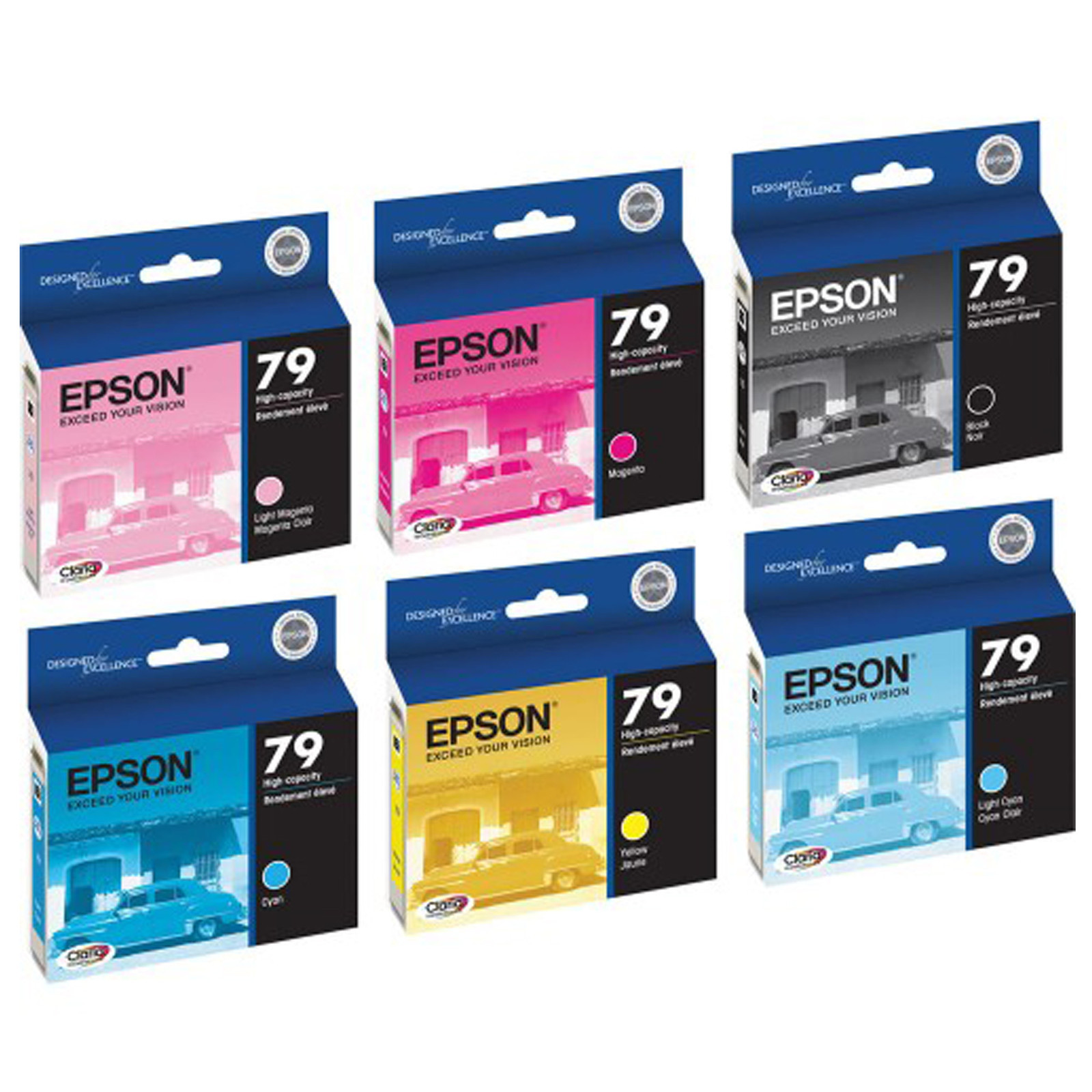 6-Pack Genuine Epson 79 T79 Ink for Artisan 1430 Printer