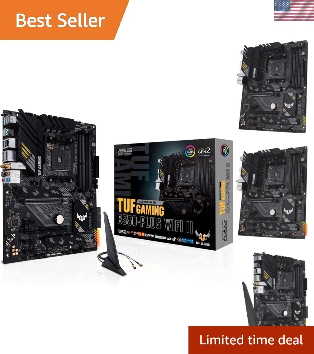 TUF Gaming B550-PLUS WiFi II AMD AM4 3rd Gen Ryzen ATX Gaming Motherboard PCI...