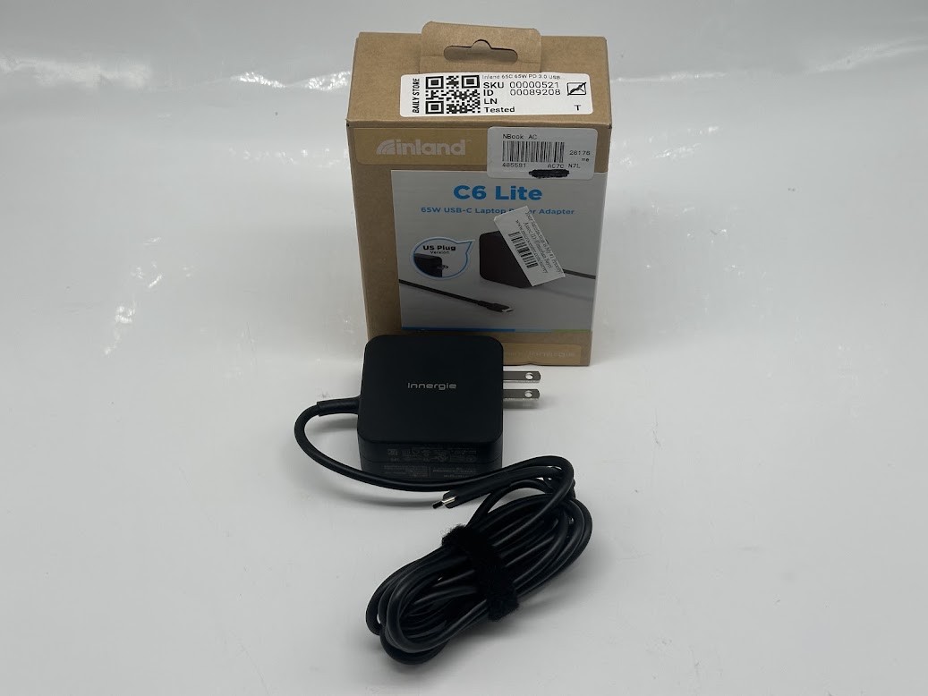 Inland 65C 65W PD 3.0 USB Type C Laptop Power Adapter