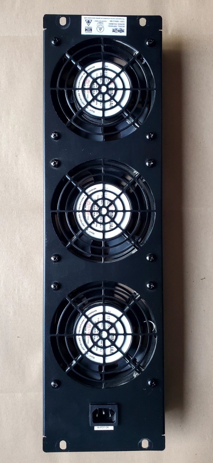Tripp Lite SRFAN3U SmartRack 3U Fan Panel 5 High-Performance Fans, 120V Fan.