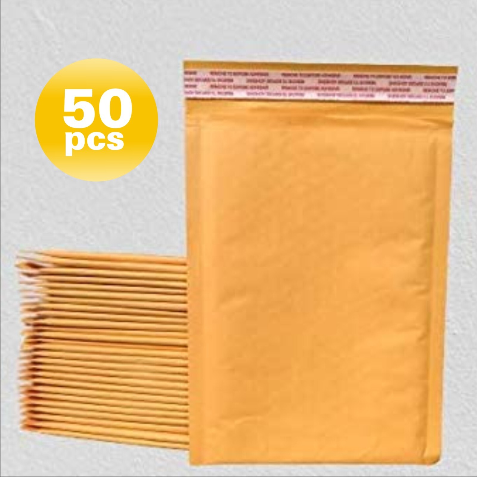 PolycyberUSA 50 pcs #6 Kraft Bubble Envelope Mailers  (Inner 12.5x18)