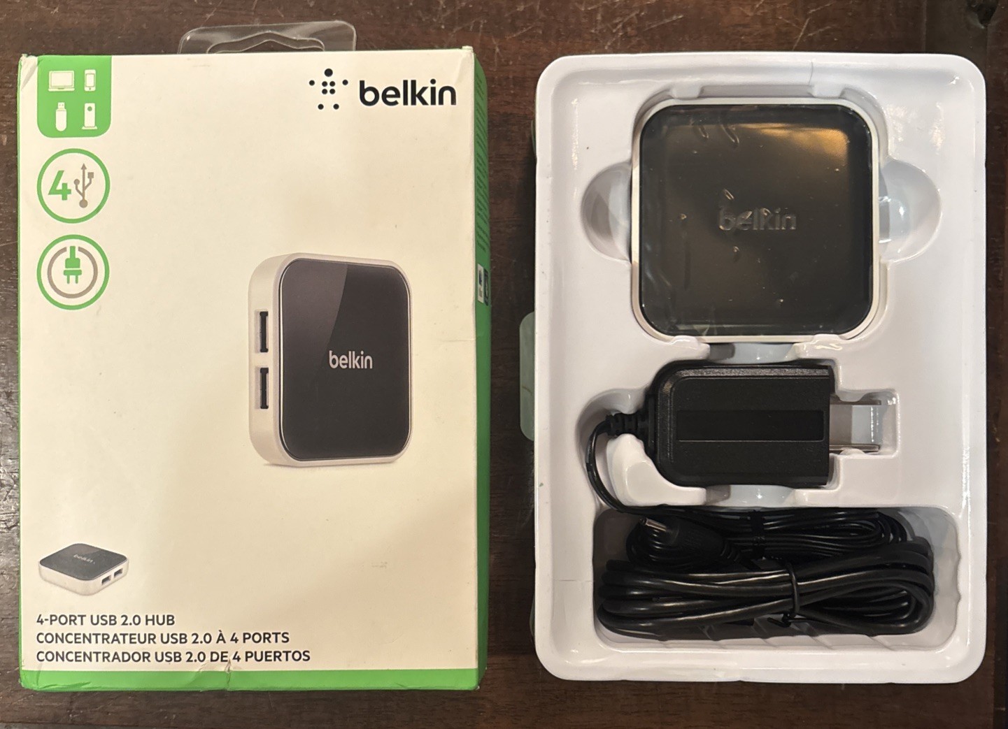 Belkin International Inc F4U020Tt Usb 2.0 4-Port Hub Unsealed Unused New
