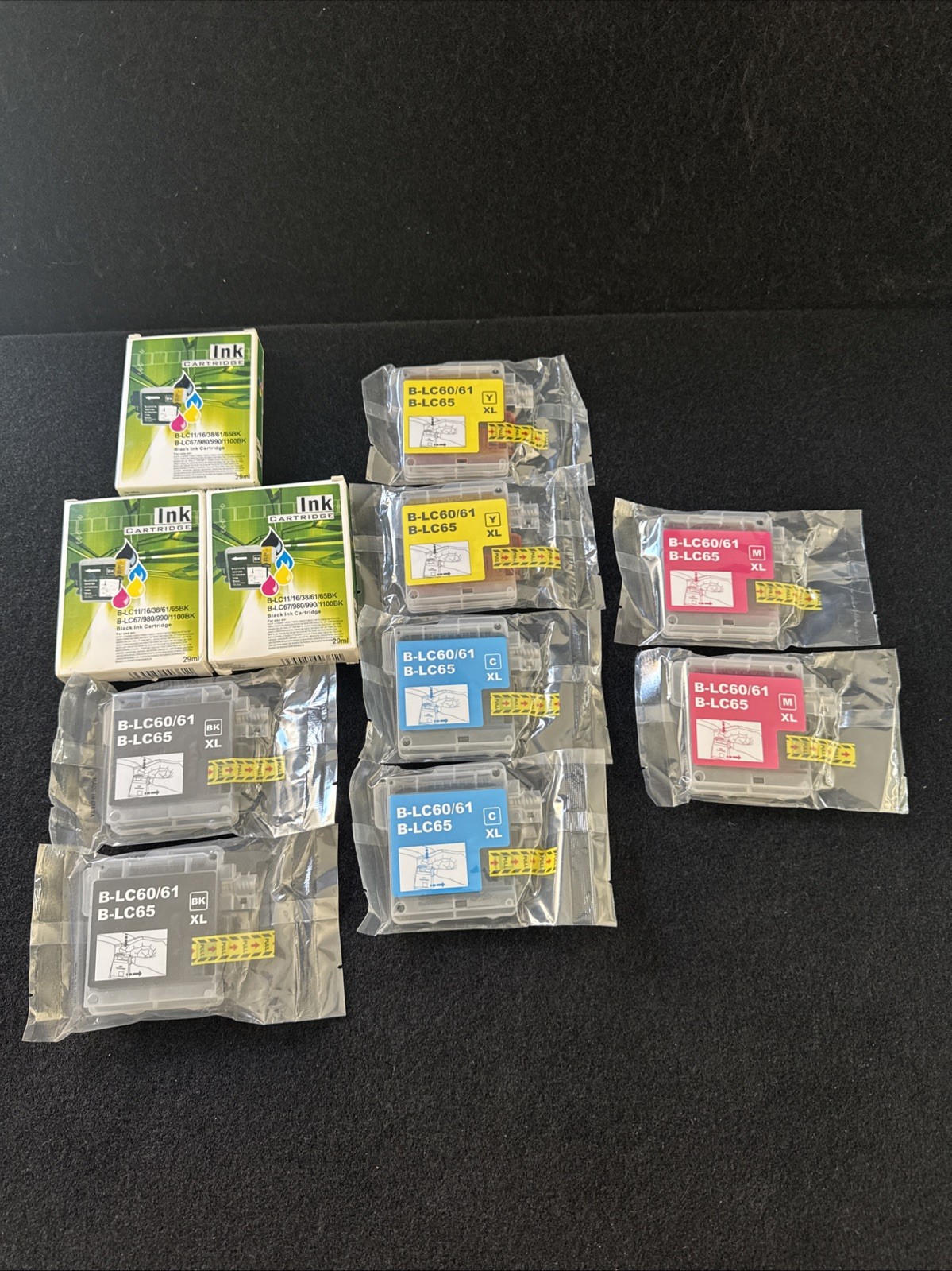 Black/Color Ink Cartridges for Brother Printer LC11/16/38/61/65/67/980/990/1100.