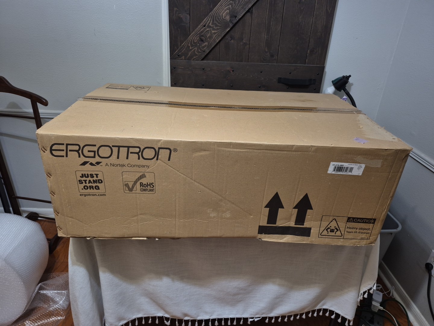 Ergotron 33-416-085 WorkFit-SR Rear Mount Sit Stand Heavy Monitor Workstation -