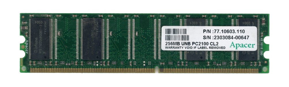 MEMORY APACER 256MB DDR PC2100U 266MHz 77.10603.110 Non-ECC
