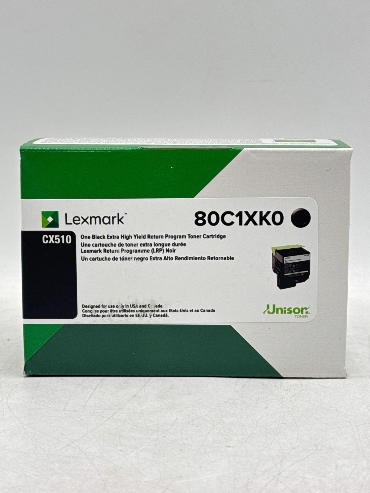 Genuine Lexmark 80C1XK0 Black Extra High Yield Toner Cartridge CX 510 New in Box