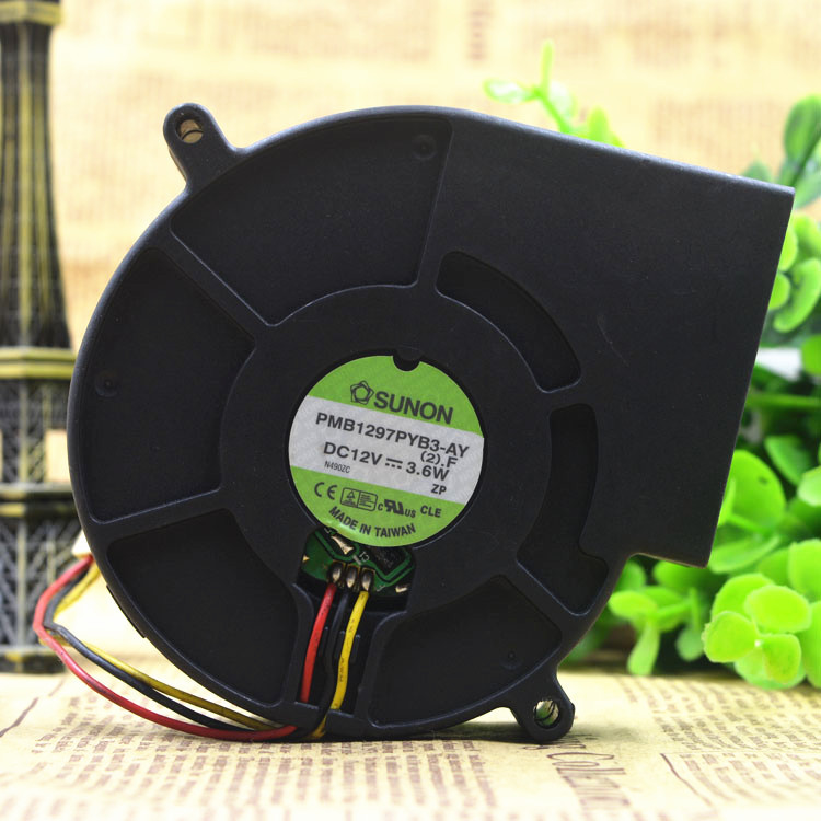 1PC SUNON PMB1297PYB3-AY 12V 3.6W 9733 3-Wire Turbo Blower Cooling Fan