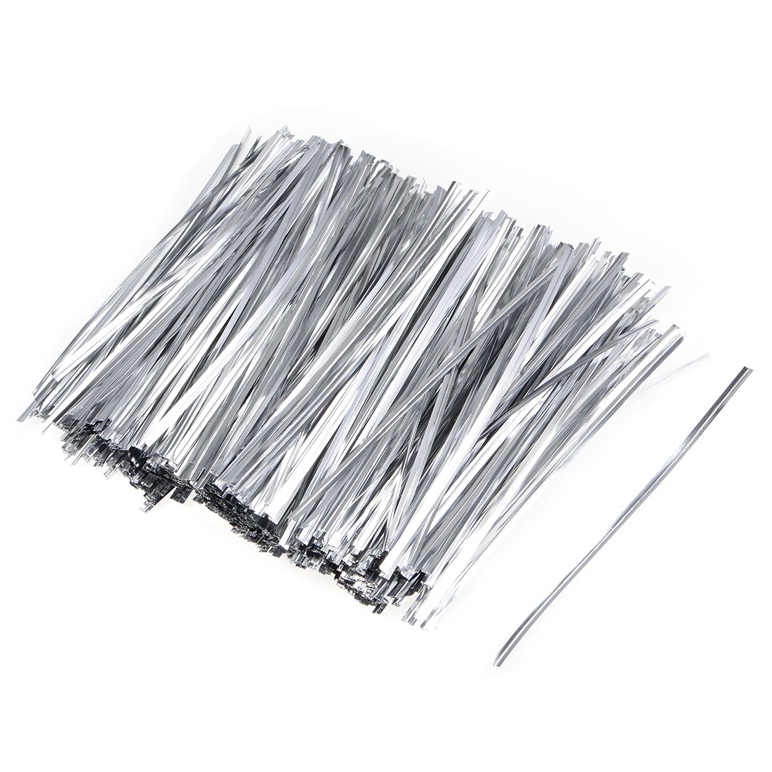 Long Strong Twist Ties 4.7 Inches Quality Plastic Closure Tie Silvery 500pcs