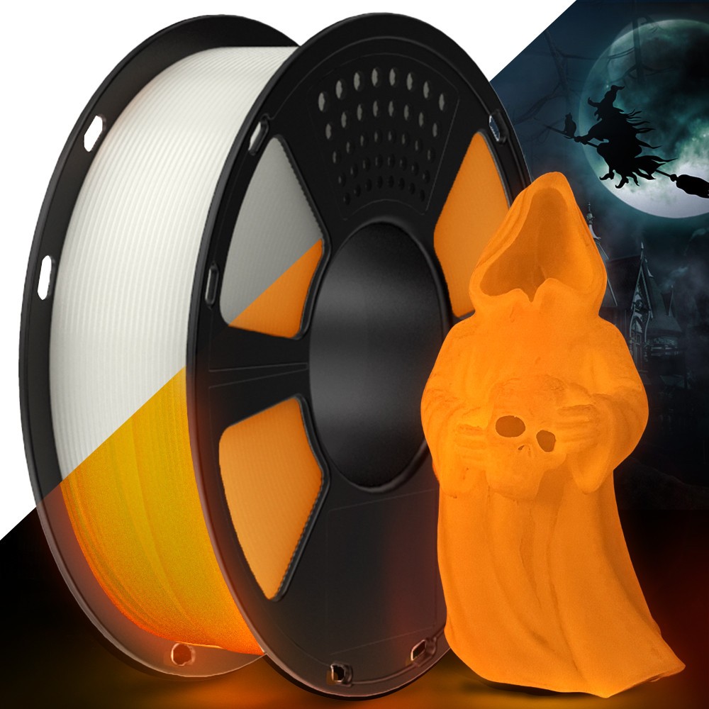 Geeetech Luminous PLA Filament 1.75mm 1kg Glow in the Dark For 3D Printing NEW