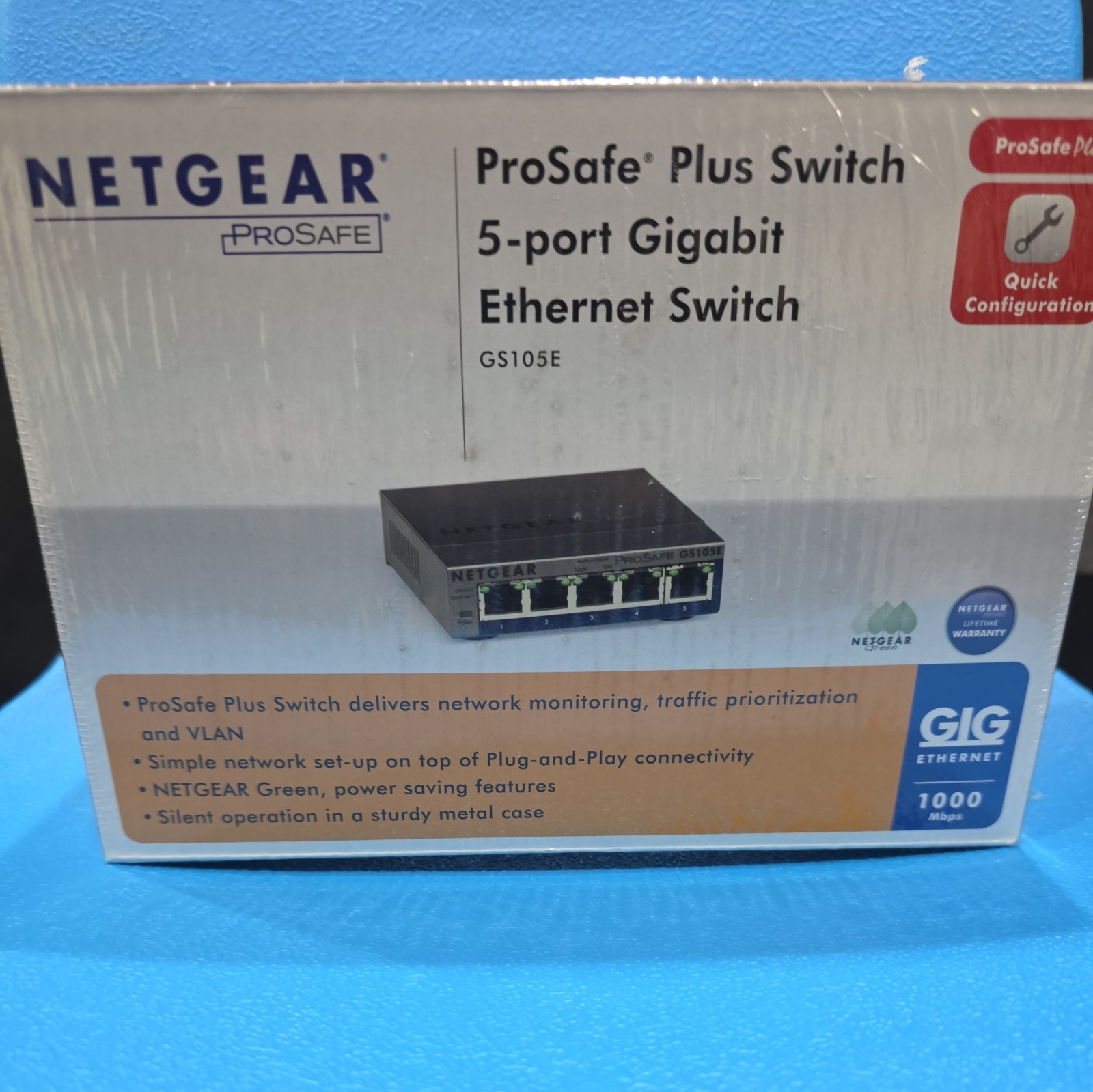 NetGear  ProSafe Plus (GS105E-100NAS) 5-Ports External Ethernet Switch