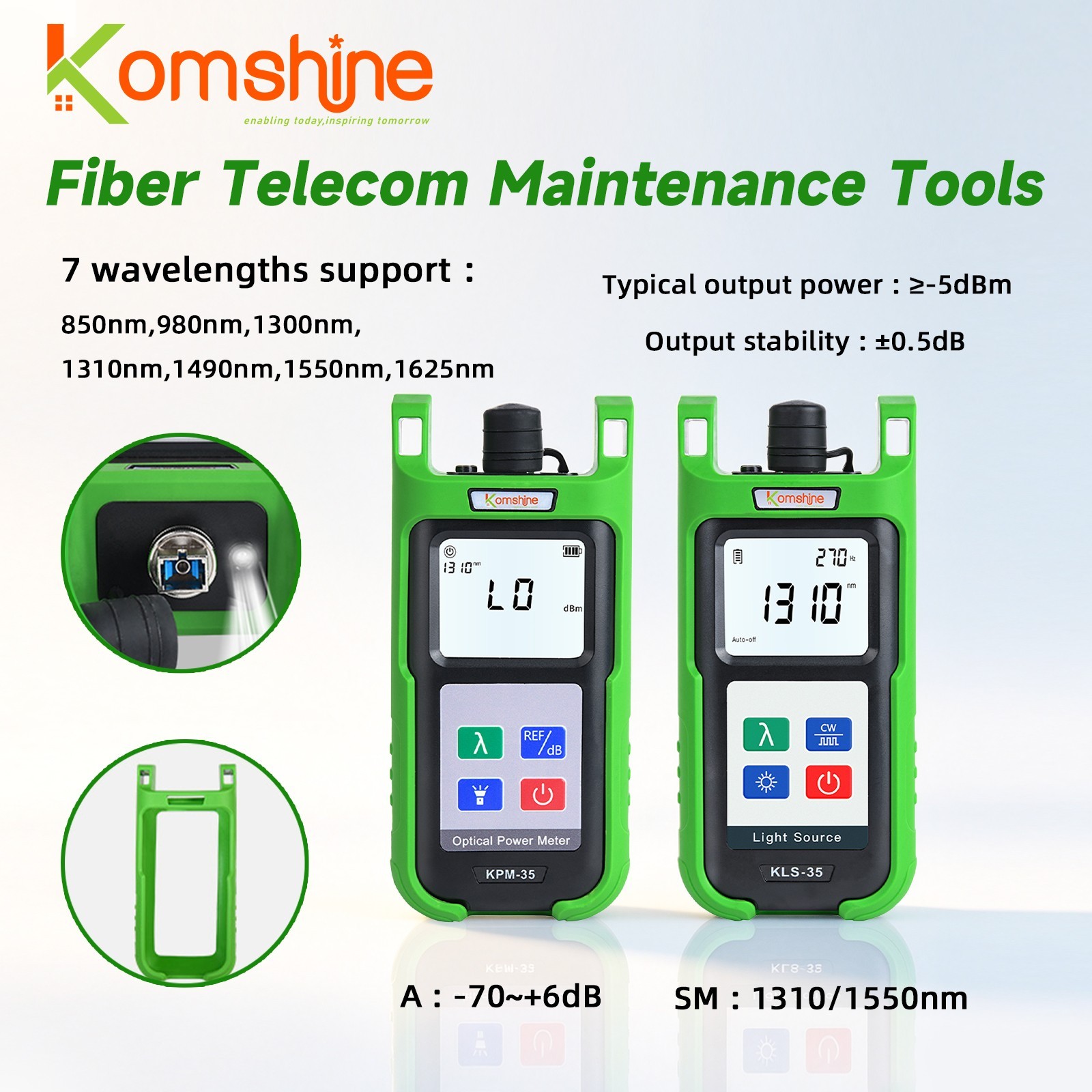 FTTH Fiber Cable Tester KPM-35 -70~+6dBm, KLS-35 SM 1310/1550nm Wavelength Test