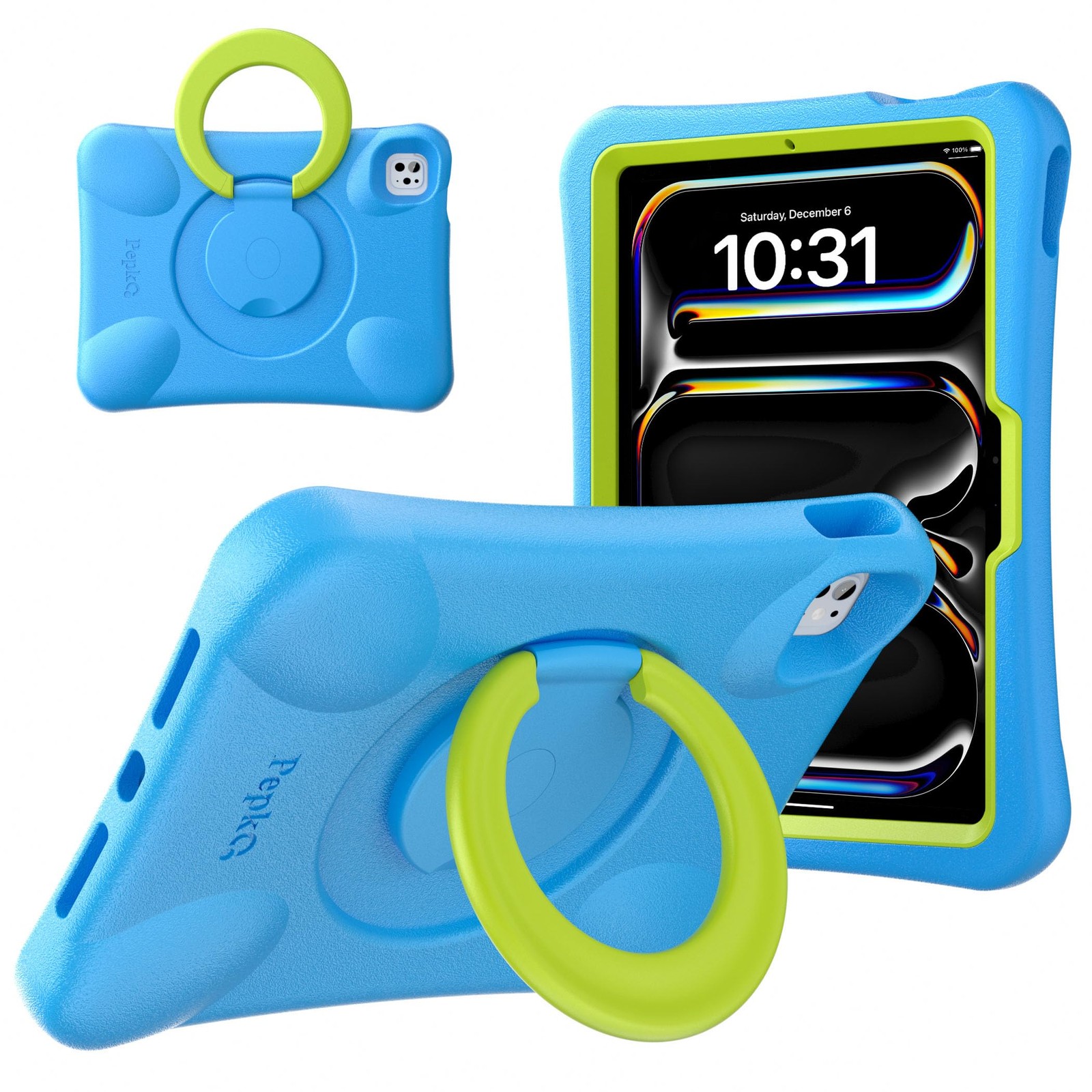 Kids Case for iPad Pro 11" M4 2024, Heavy-Duty Shockproof EVA Stand