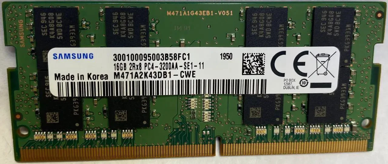 Samsung 16GB DDR4 PC4-3200AA SODIMM Laptop RAM Kit - LIFE TIME WARRANTY