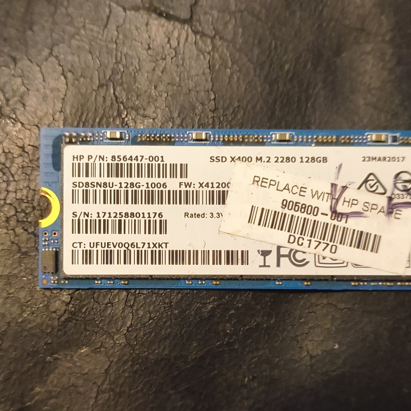 SanDisk X400 128GB M.2 2280 Internal SSD 856447-001 SD8SN8U-128G-1006