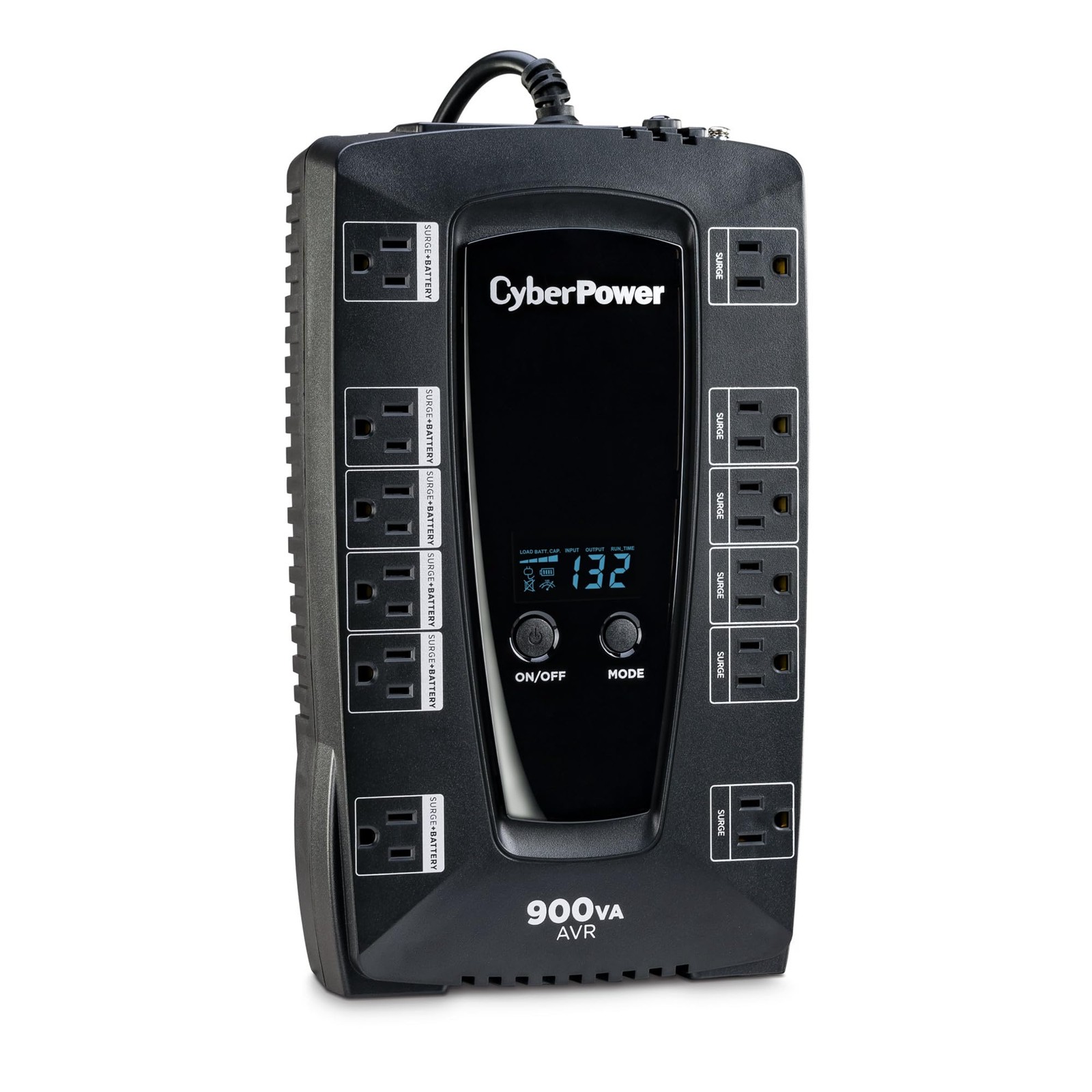 AVRG900LCD Intelligent System, 900VA/480W, 12 Outlets, Compact