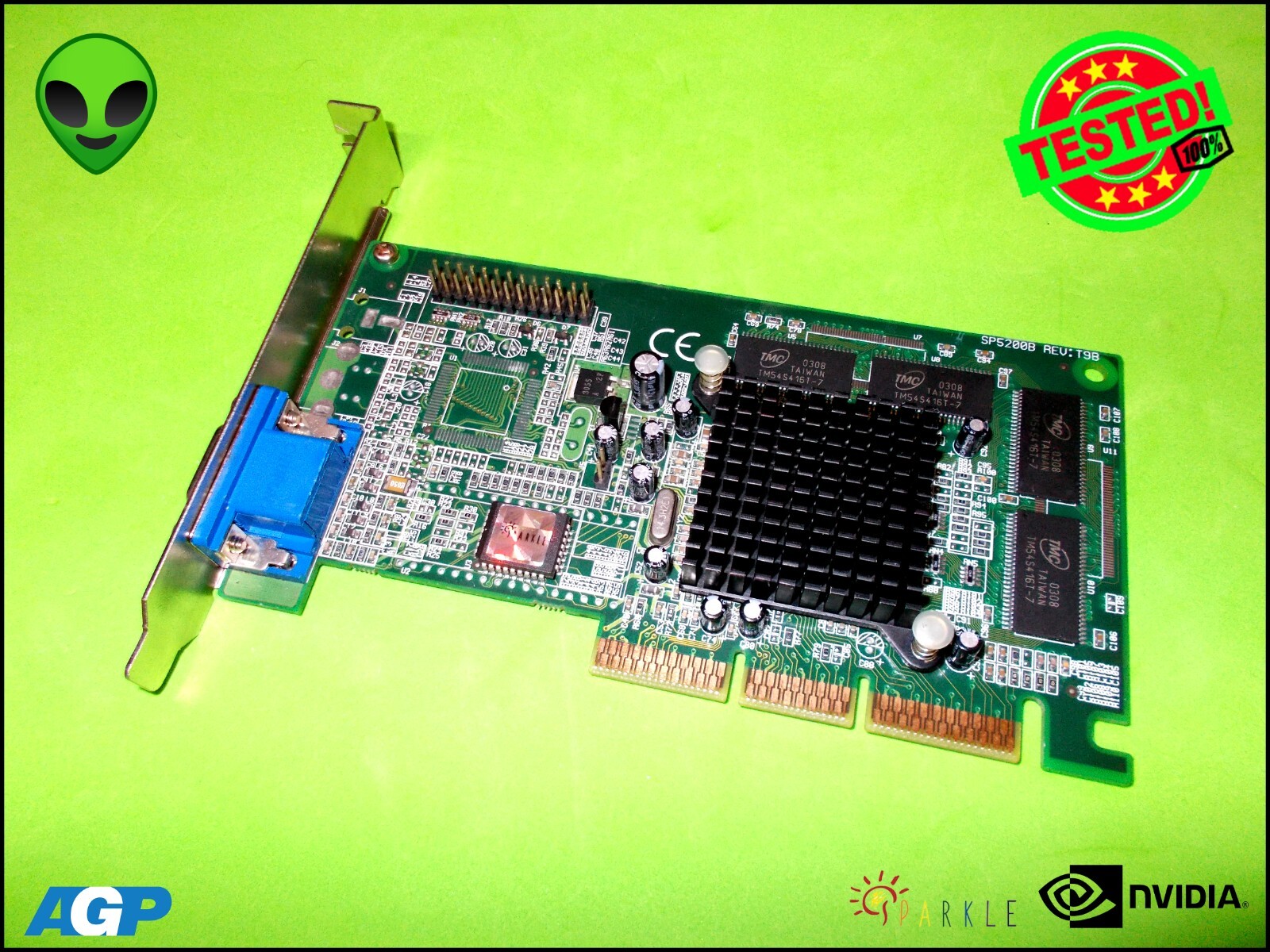 ⭐️NVIDIA RIVA TNT2 M64 32MB VIDEO CARD AGP VGA SPARKLE #30050