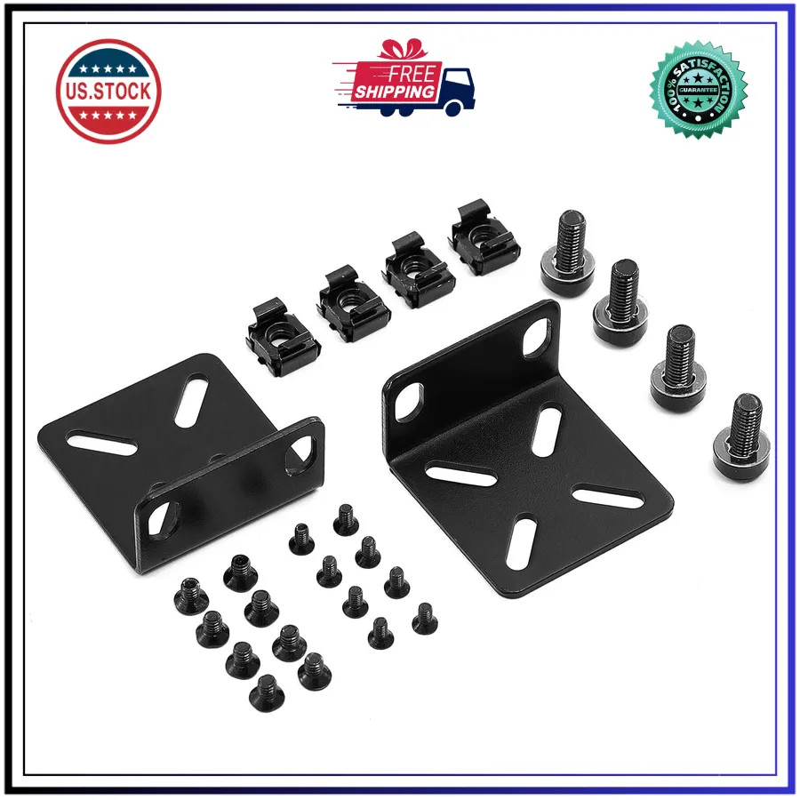 MokerLink Universal Rack Mount Kit for 17.3 inch Switches Adjustable Hole Spa...