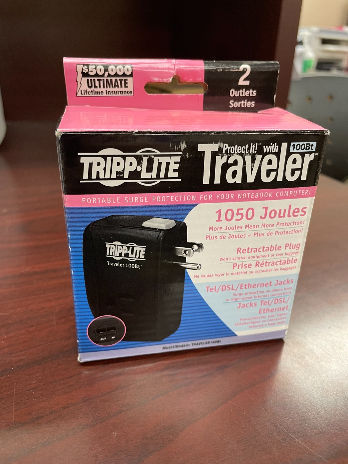 TRIPP LITE TRAVELER100BT 2-outlet surge suppressor