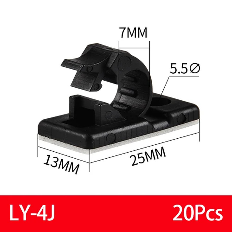 20PCS Self-Adhesive Cable Organizer Clips Management Wire Holder USB Winder Desk