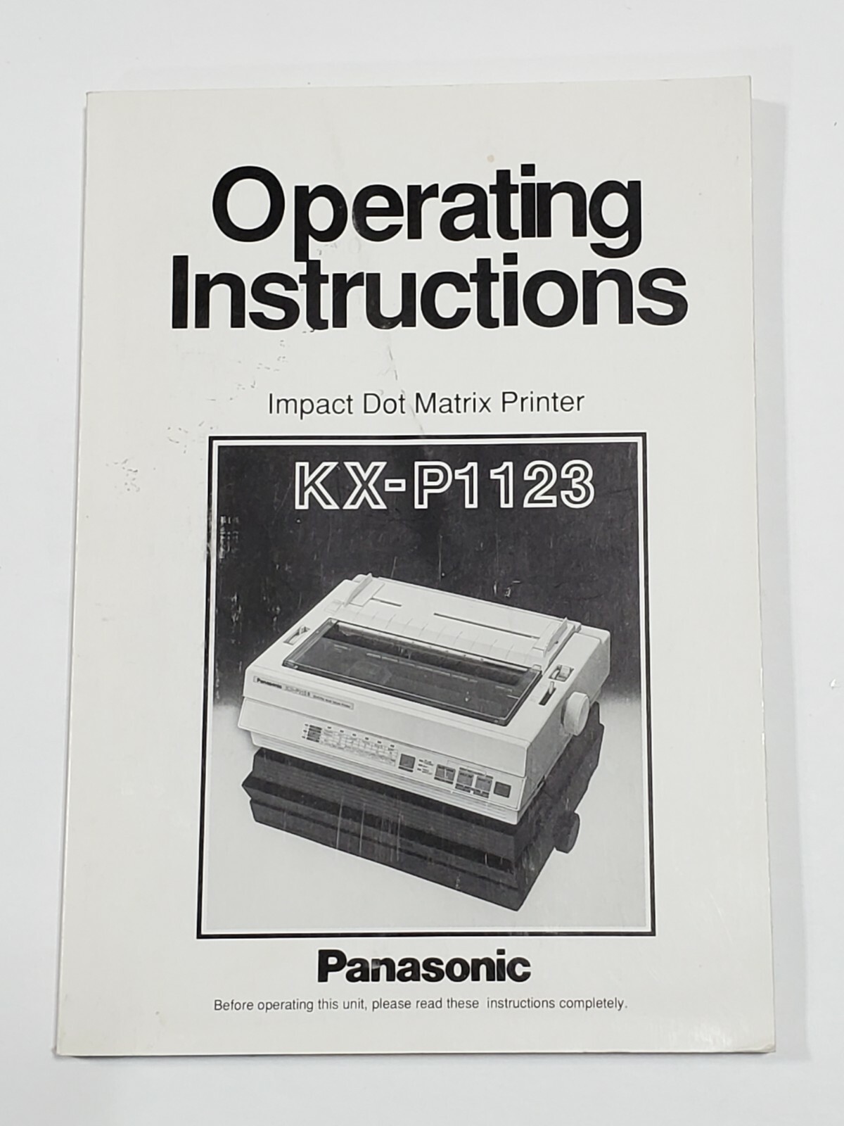 Panasonic KX-P1123 Operating Instruction Manual - Vintage  Lot of info