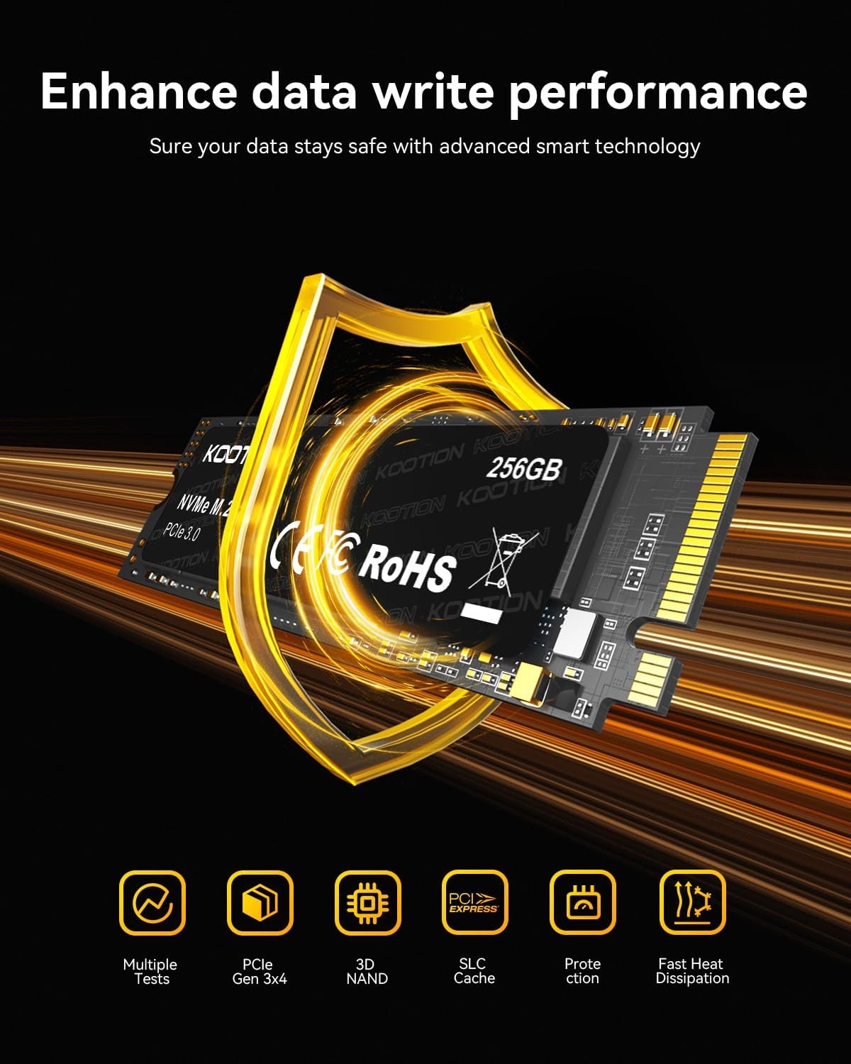 KOOTION 2TB 1TB 256G 512G PCle 3.0 NVMe M.2 Internal Solid State Hard Drive Lot