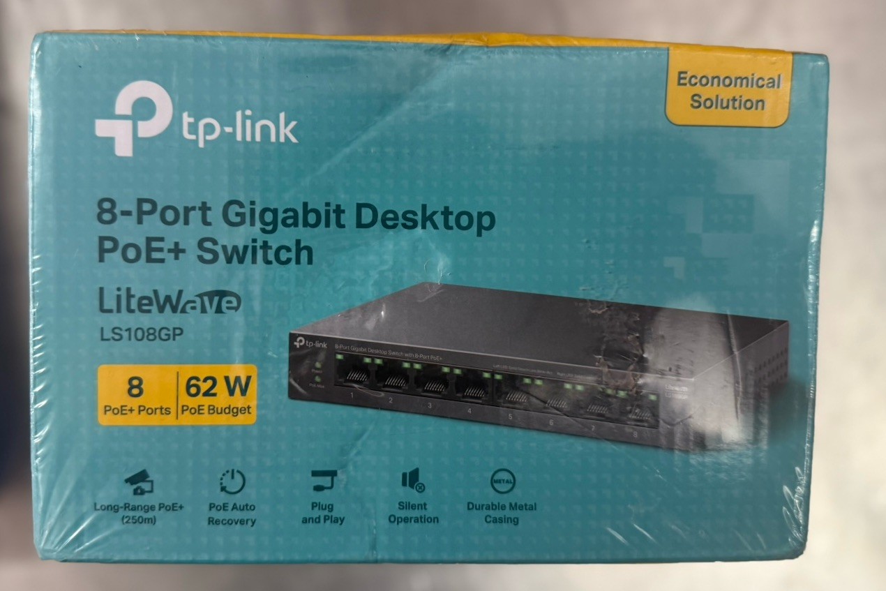 TP-Link LiteWave LS108GP 8-Port Gigabit Desktop PoE+Switch 62W Metal Plug-sealed