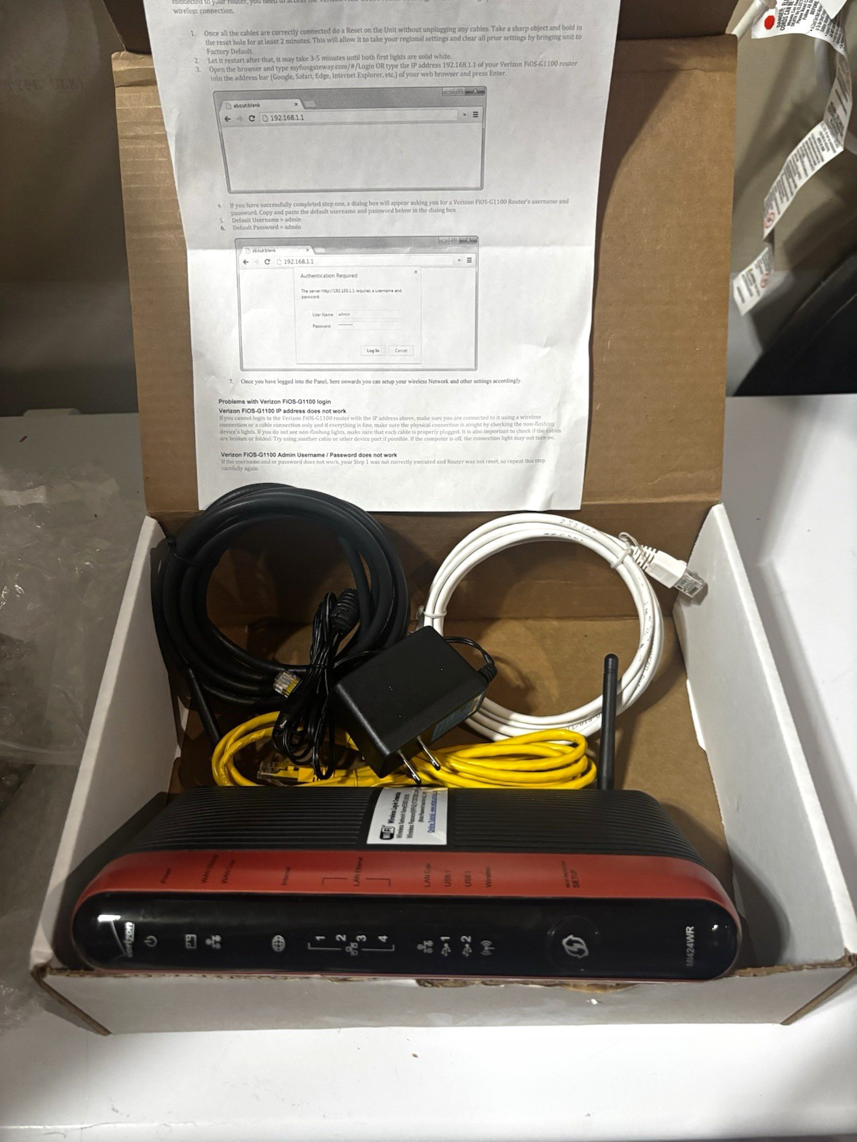 Verizon FiOS Actiontec MI424WR Rev I Wireless Router w/ Power Adapter Bundle