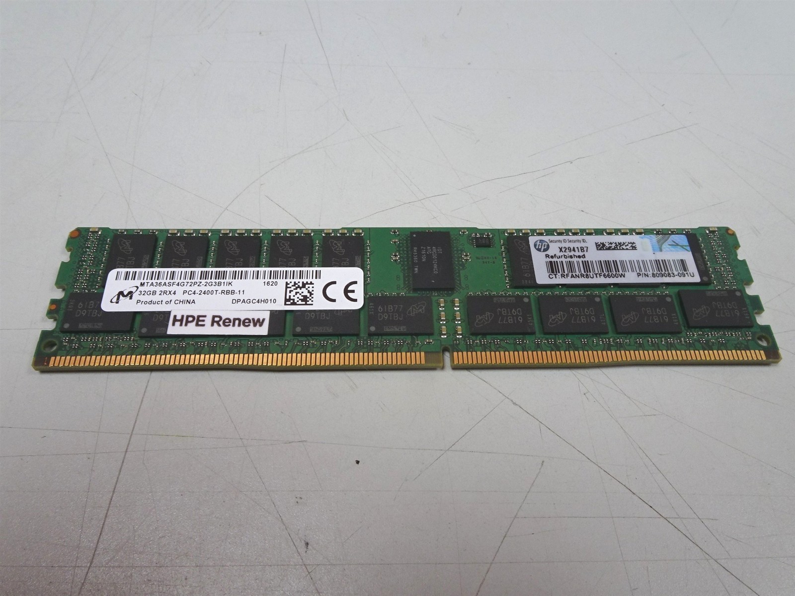 Micron MTA36ASF4G72PZ-2G3B1IK 32GB 2RX4 PC4-2400T DDR4 ECC Server RAM