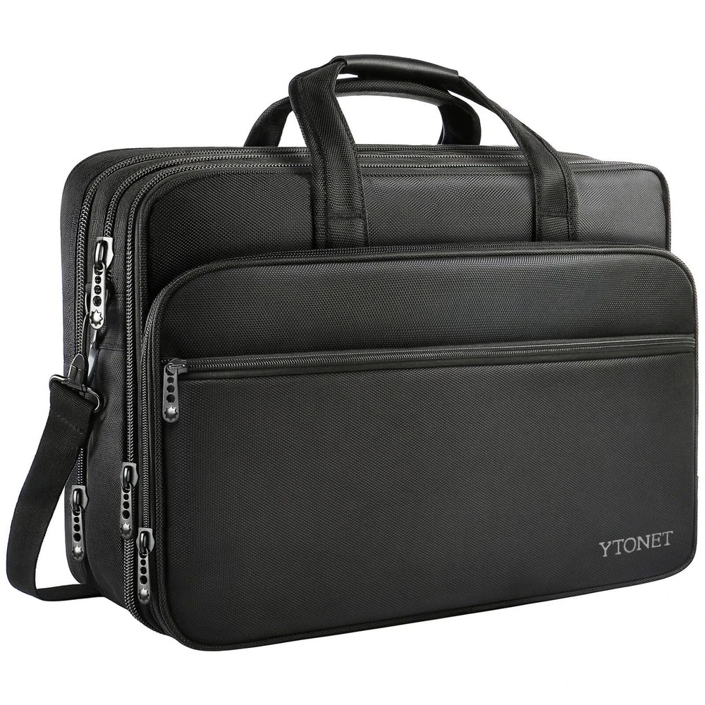 17 inch Laptop Bag Travel Briefcase with Organizer Expandable Large Hybrid for