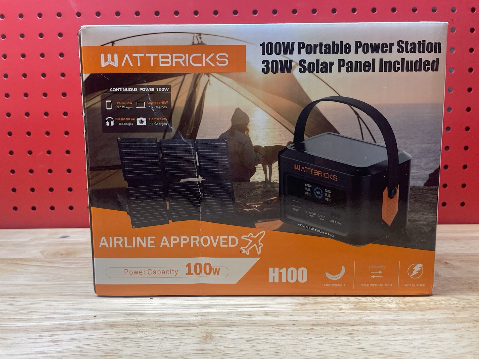 Wattbricks 100w Portable Power Station Solar Generator Solar Panel