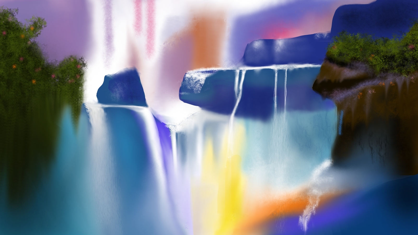 Landscape  painting Custom Gaming Mat Desk