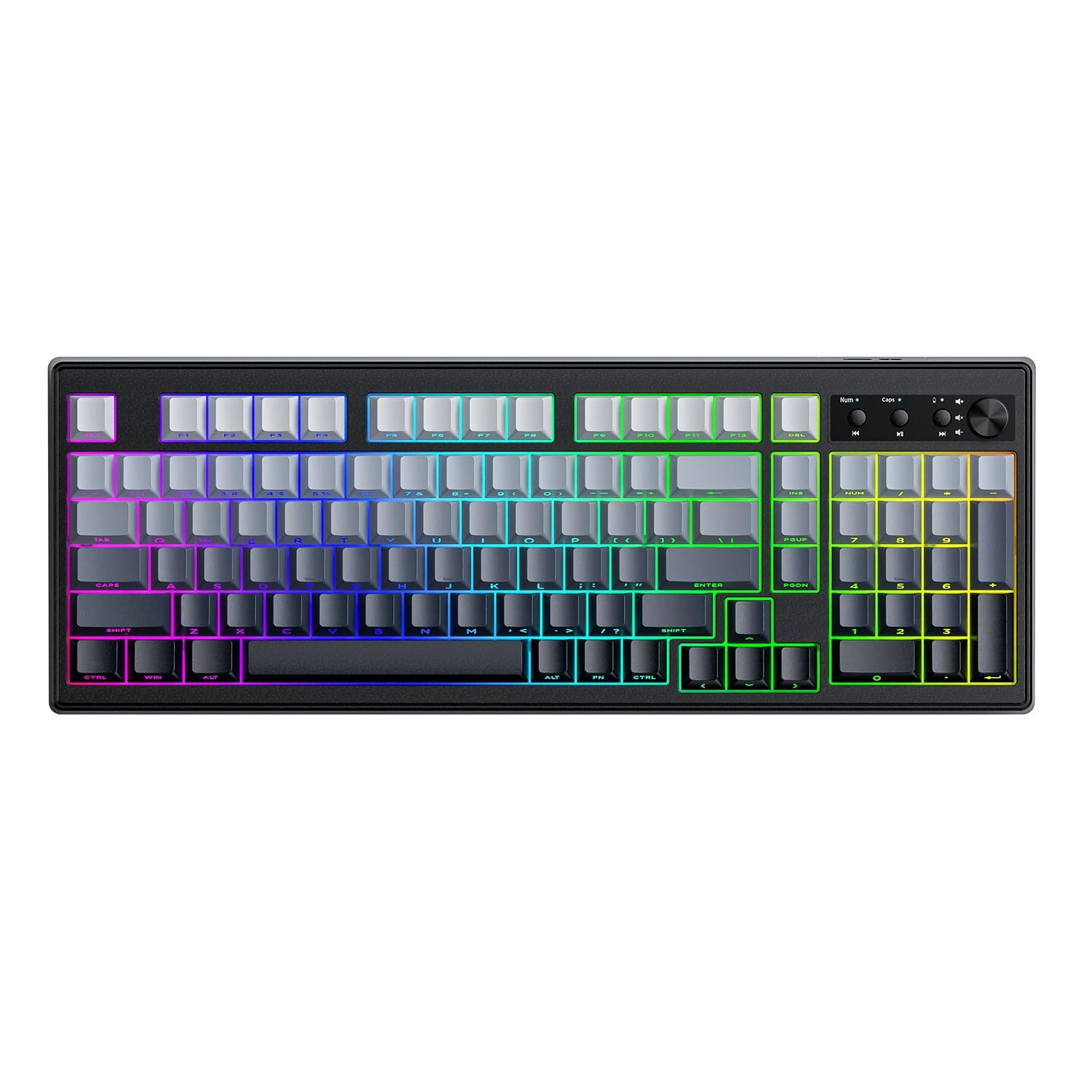 Free Wolf K100 Wireless Gaming Keyboard Gradient Black