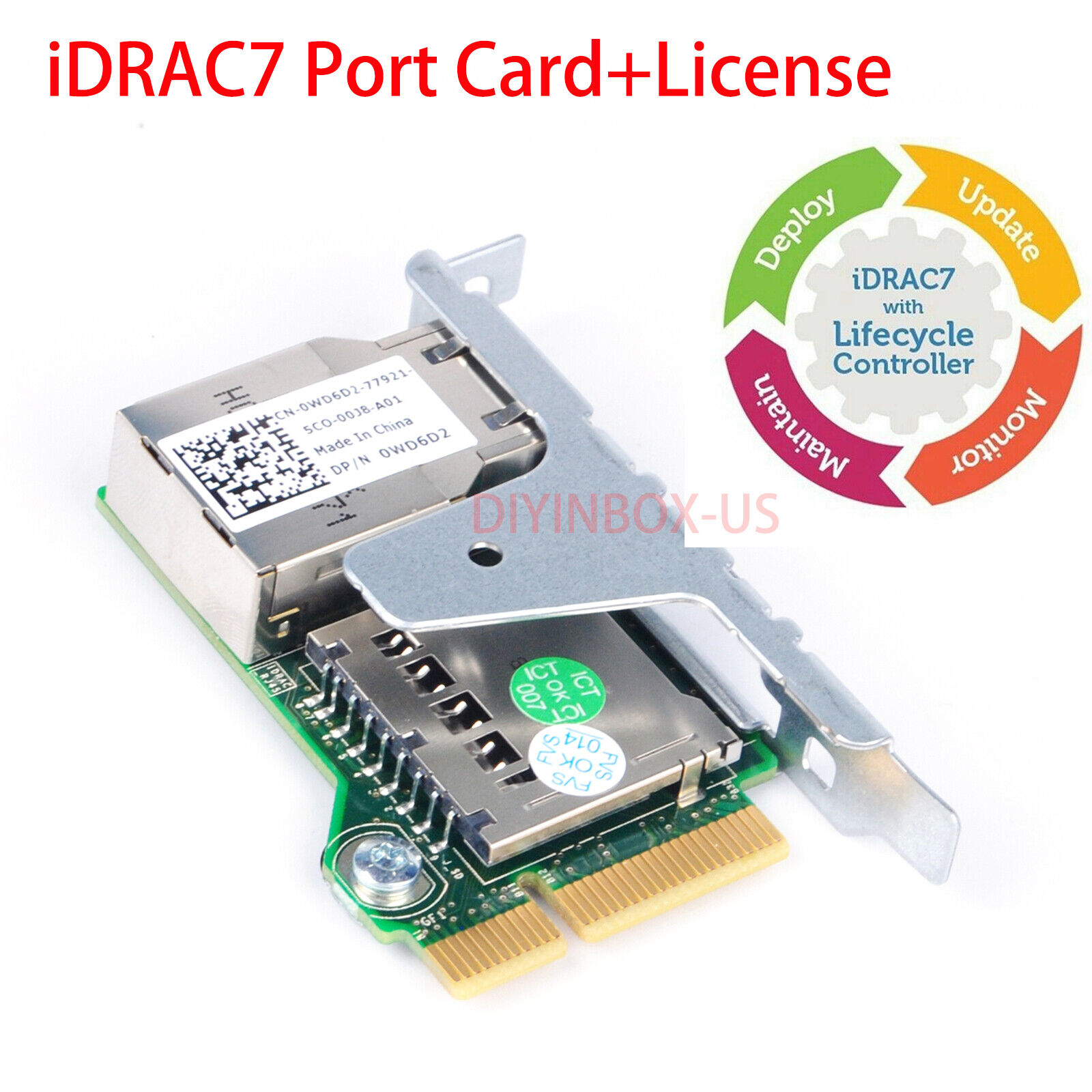 iDRAC7 Enterprise Set (Port Card & License) For Dell PowerEdge R620 R820 R920 US
