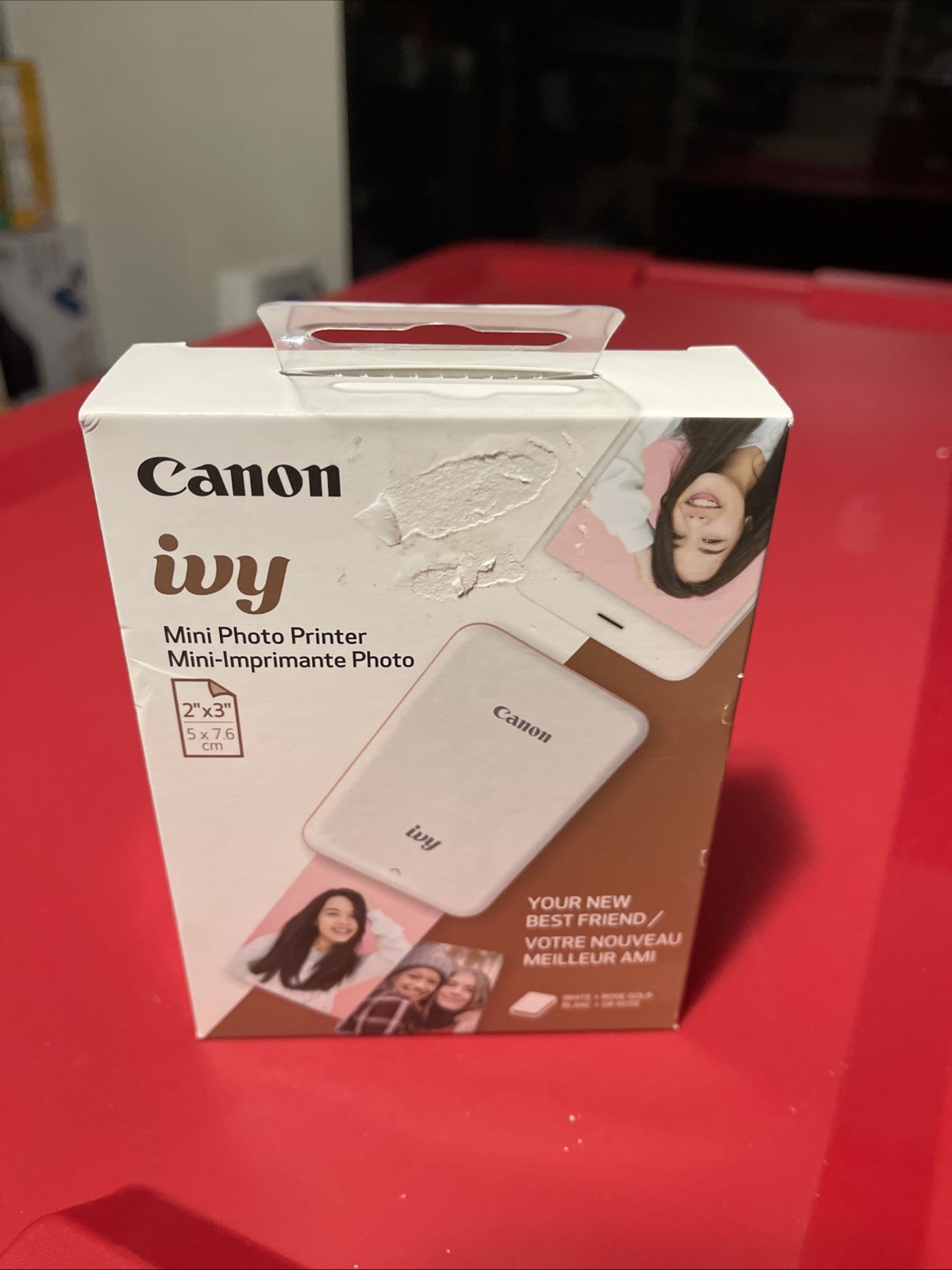 Brand New Canon Ivy Mini Mobile Photo Printer Rose Gold / White PV-123-RG Sealed