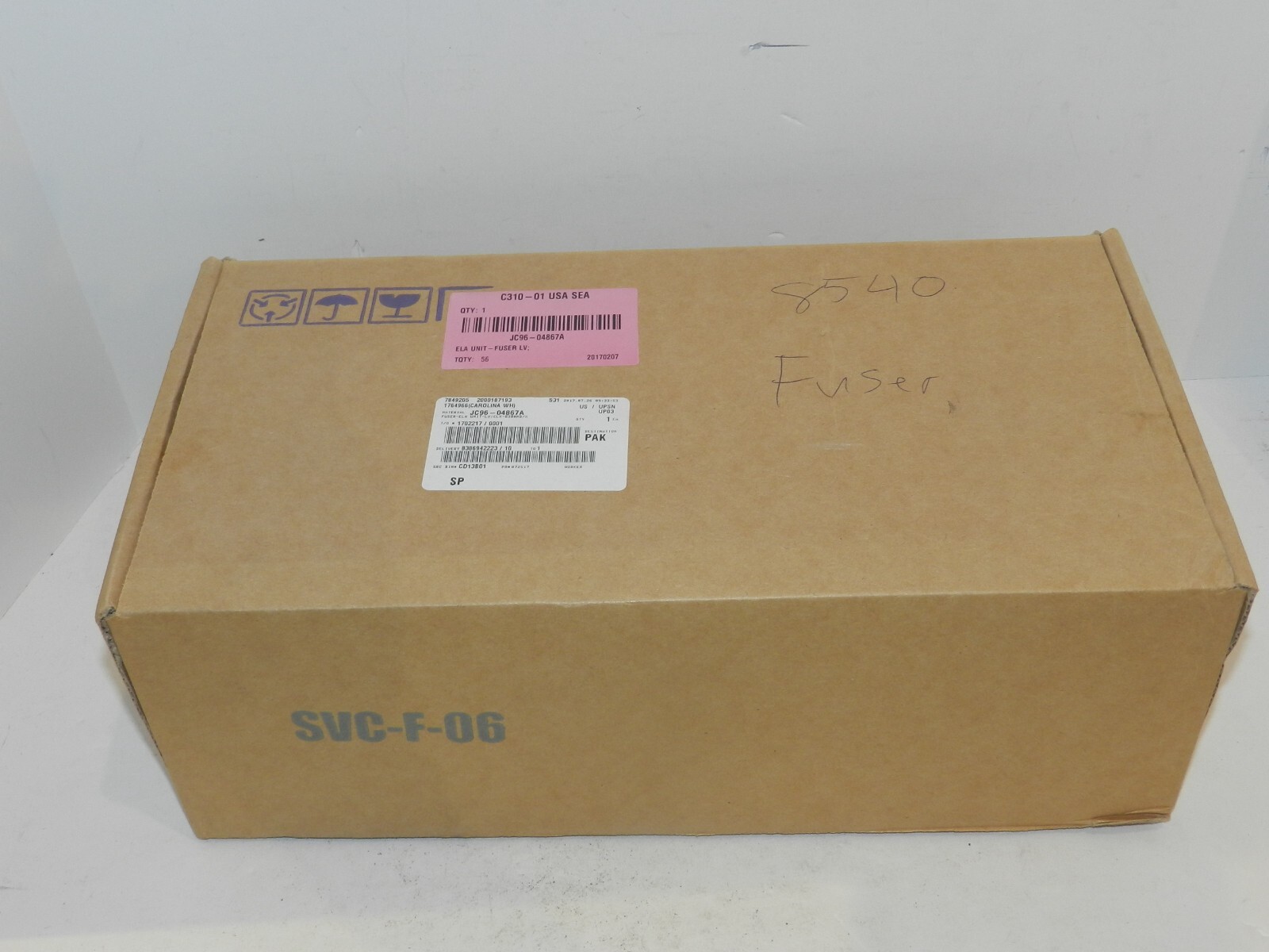 Samsung Fuser Unit JC96-04867A Fuser ELA Unit LV CLX-8380ND NEW NIB OEM Genuine