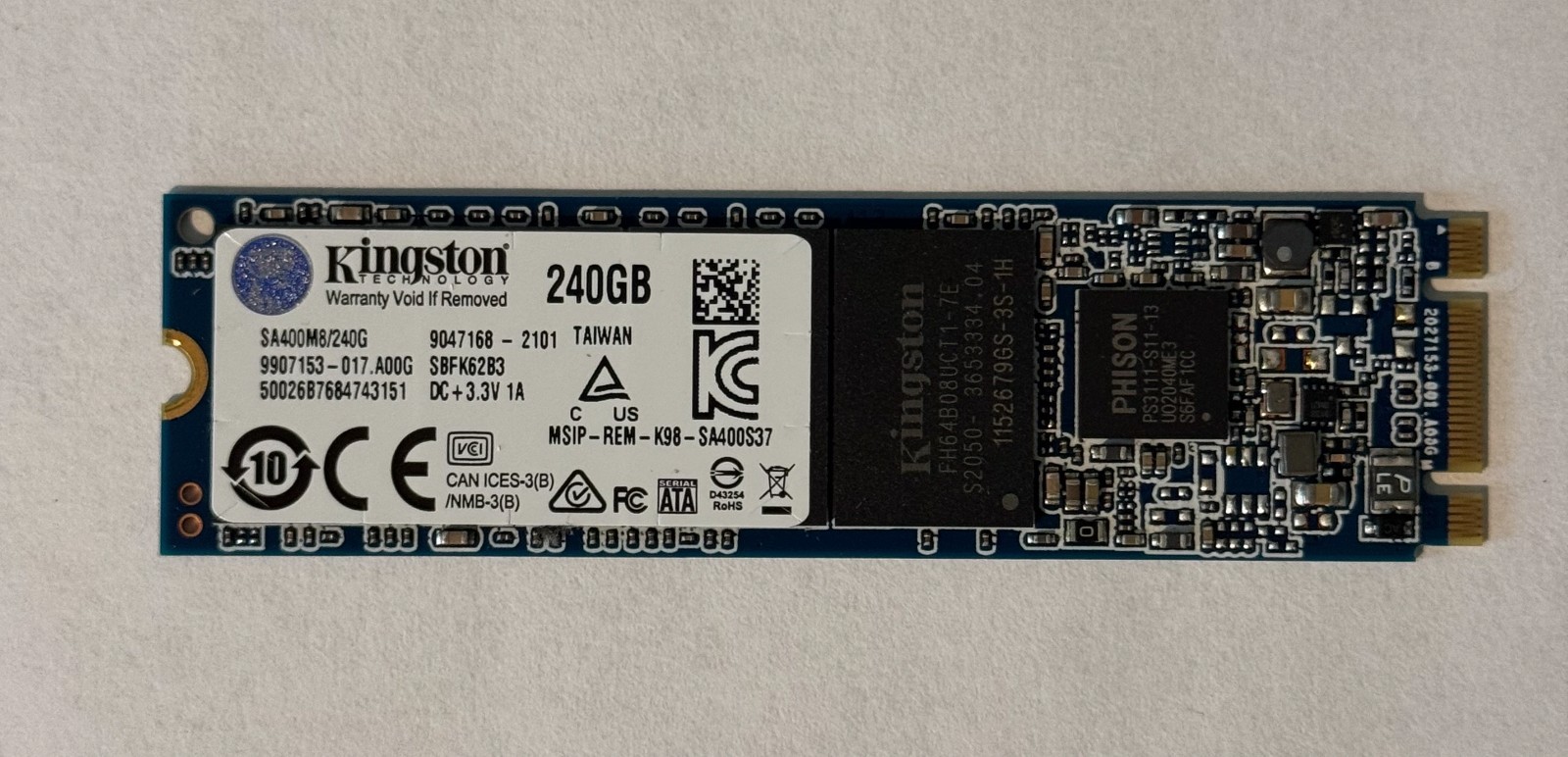 Kingston 240GB SATA M.2 2280 SSD Solid State Drive SA400M8/240G UNTESTED