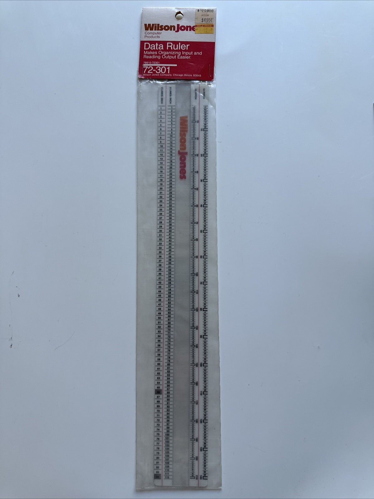 Vintage Wilson Jones Data Ruler #72-301 Organizing Input & Reading Output Easier