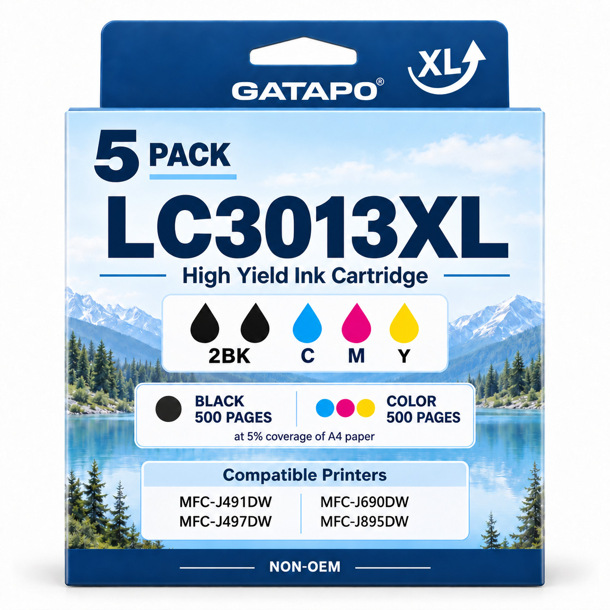 LC3013XL Ink Cartridges 4Pack High Yield Compatible For LC3013 MFC-J491DW J895DW