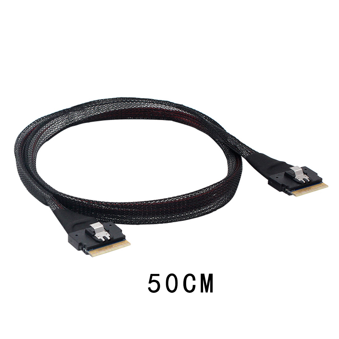 24Gbps SAS Cable Server Cable Slim SFF 8654 to 8654 74 Pin Hard Disk Computer