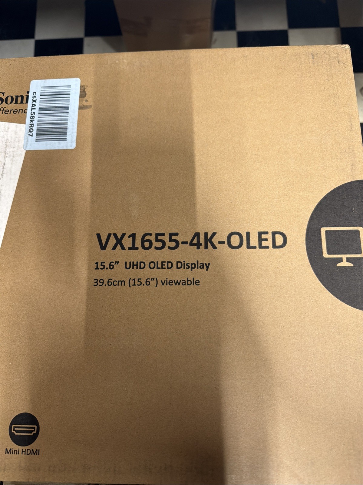 ViewSonic 15.6" UHD Portable OLED Monitor VX1655-4K-OLED Built in Stand w/ Cover