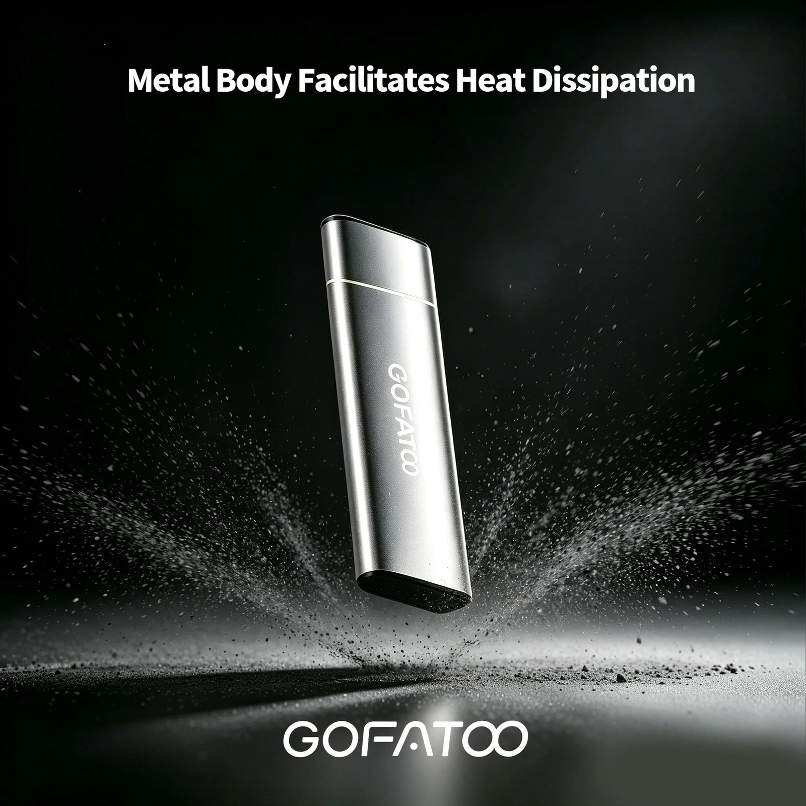 GOFATOO 1TB External SSD 1050MB/s Silver Gray USB3.2 Gen2