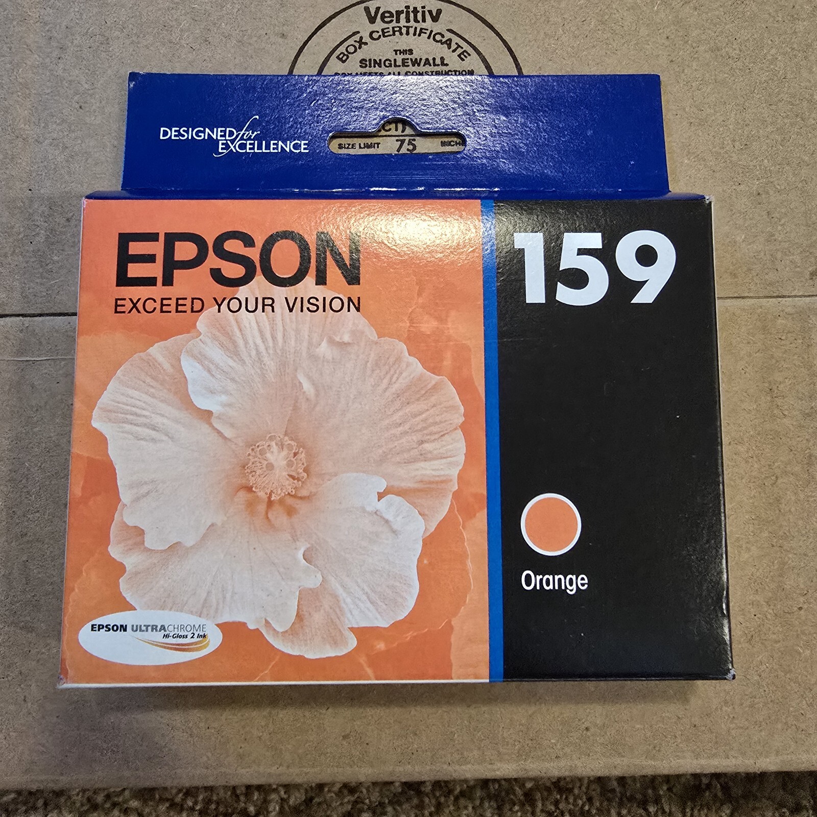 Epson 159 Orange Ink Cartridge Genuine OEM for R2000 SEALED Exp 01 /2027