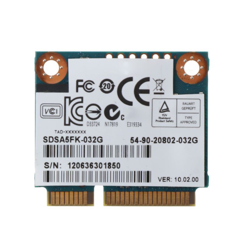 MSATA 32G SDSA5FK-032G Half Size Adapter Card Converter for PC Computer