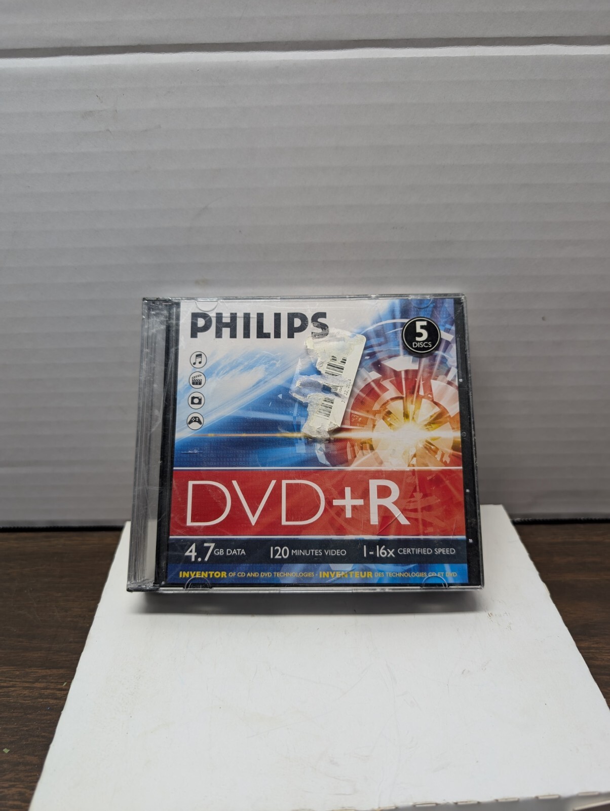 Philips 5 Pack DVD R 4.7 CD High Speed 1 8X 700MB 120 Minutes New w Jewel Cases