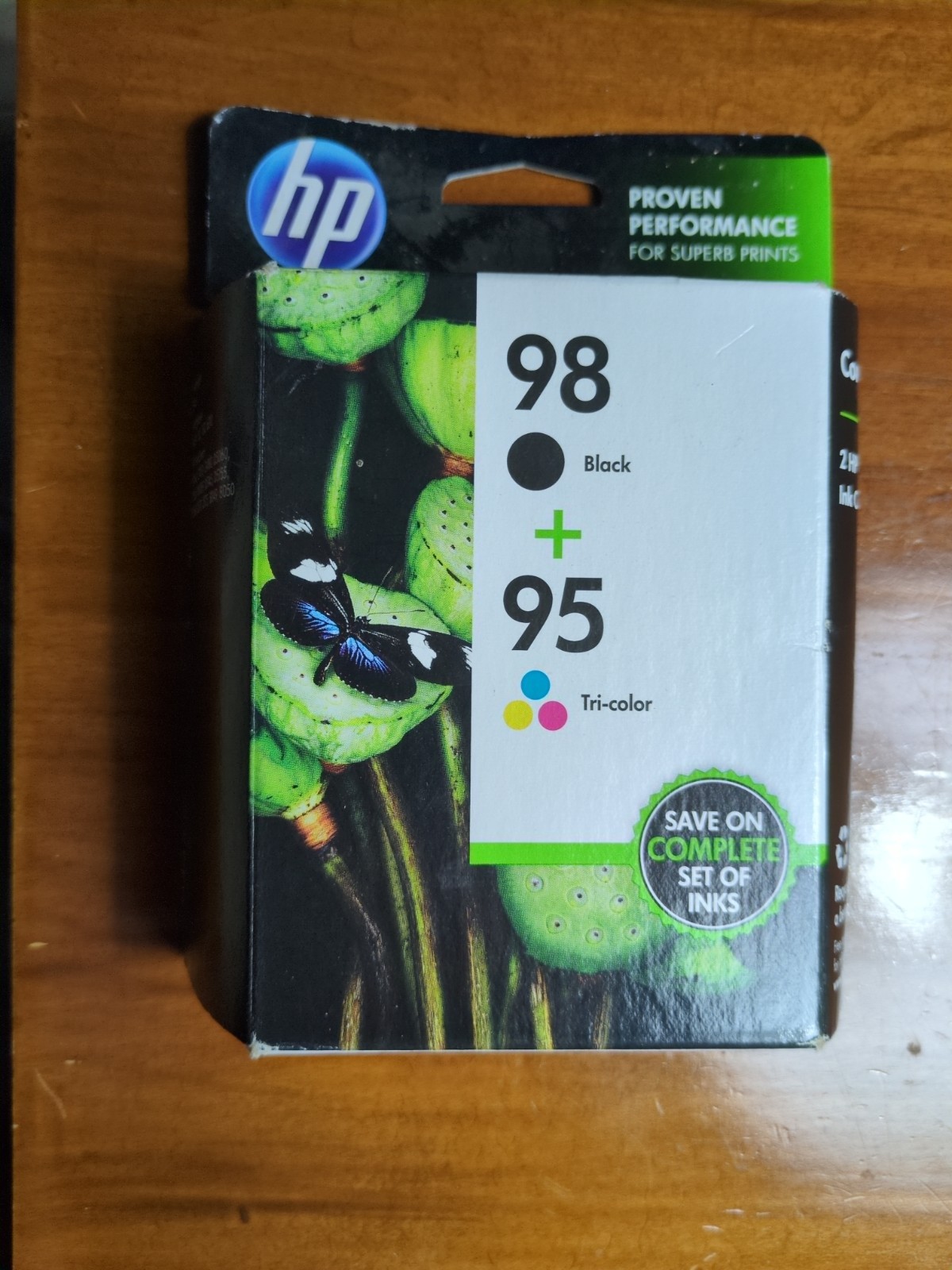 HP Genuine Original 98 Black & 95 Tri-Color Inkjet Ink Cartridges Combo EXP 2018
