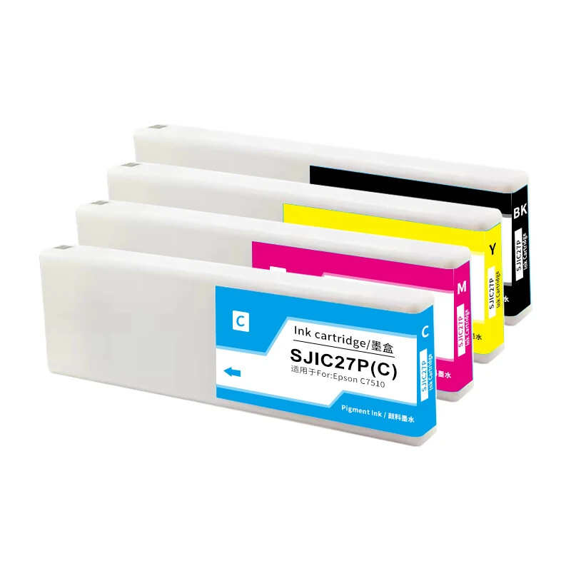 4pcs High Quality sjic27p Ink Cartridge  For Eps TM-C7510 Color Label Printer
