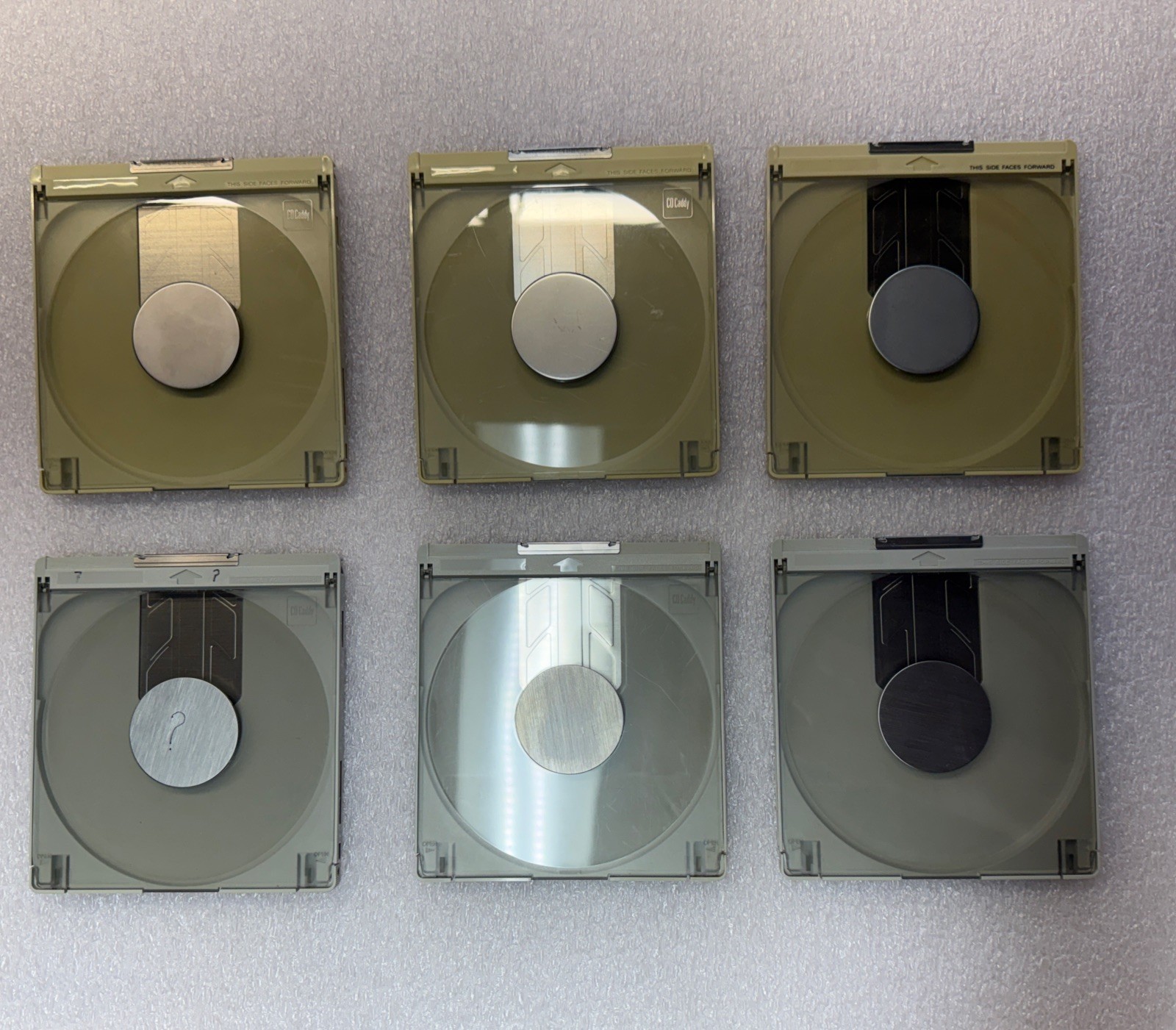Lot of 6 CD Caddy CD Rom Cartridge Case Holder For Apple & More
