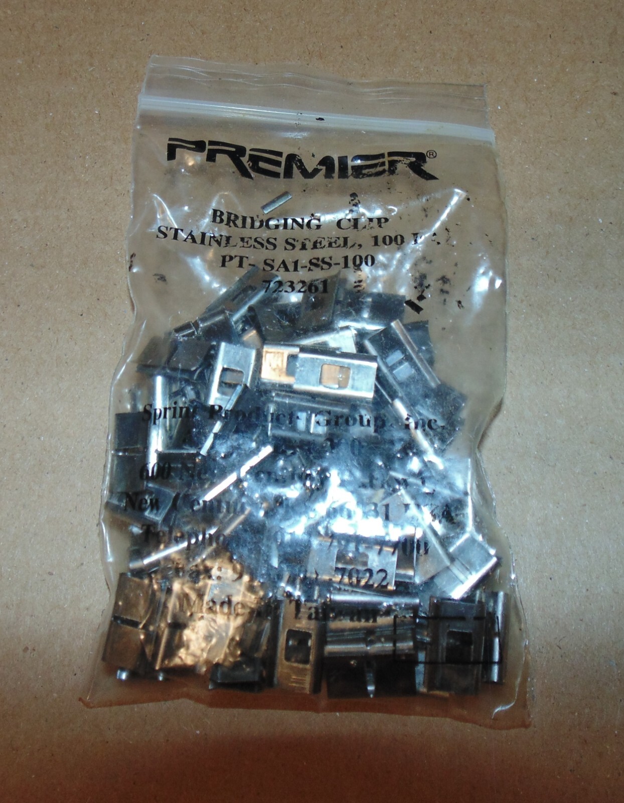 SA1-100 PREMIER S66 2 POSITION BRIDGE CLIPS 100 PACK  NEW