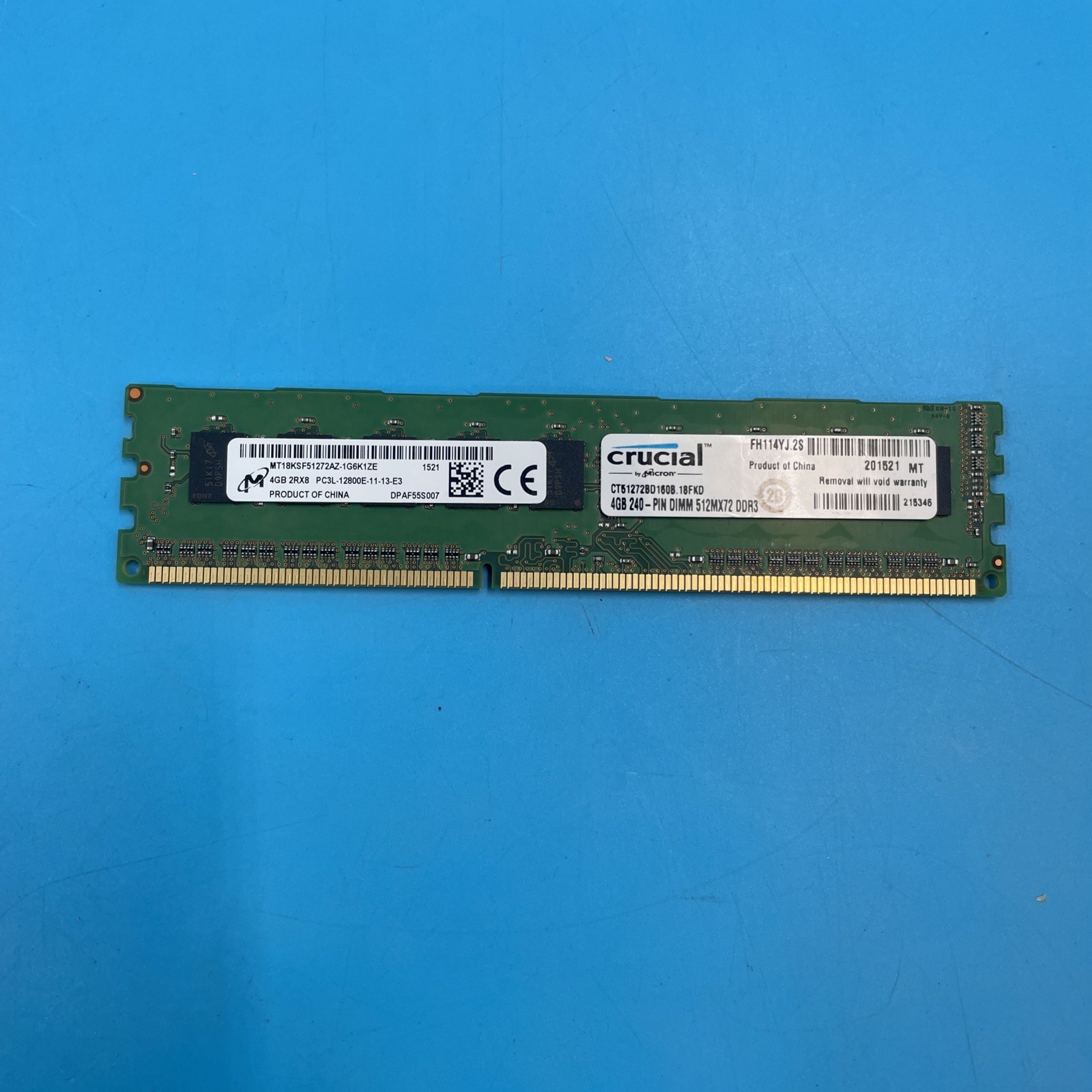 (LOT OF 9) *MIXED BRAND* 4GB PC3L-12800E DDR3L-1600 ECC DIMM Desktop RAM Memory