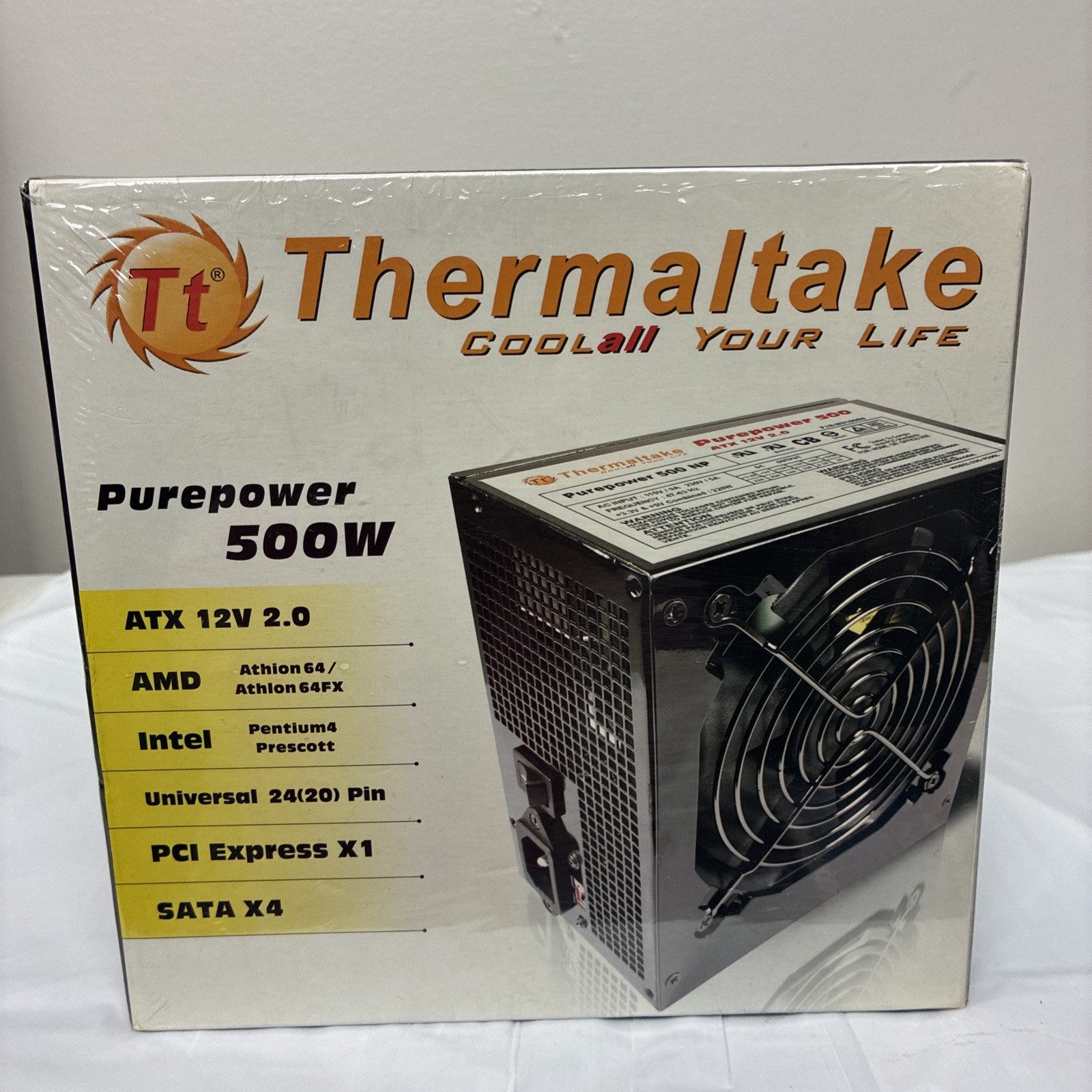 Thermaltake PurePower 500W ATX 12V 2.0 AMD Intel Universal 24(20) Pin Sealed NIB